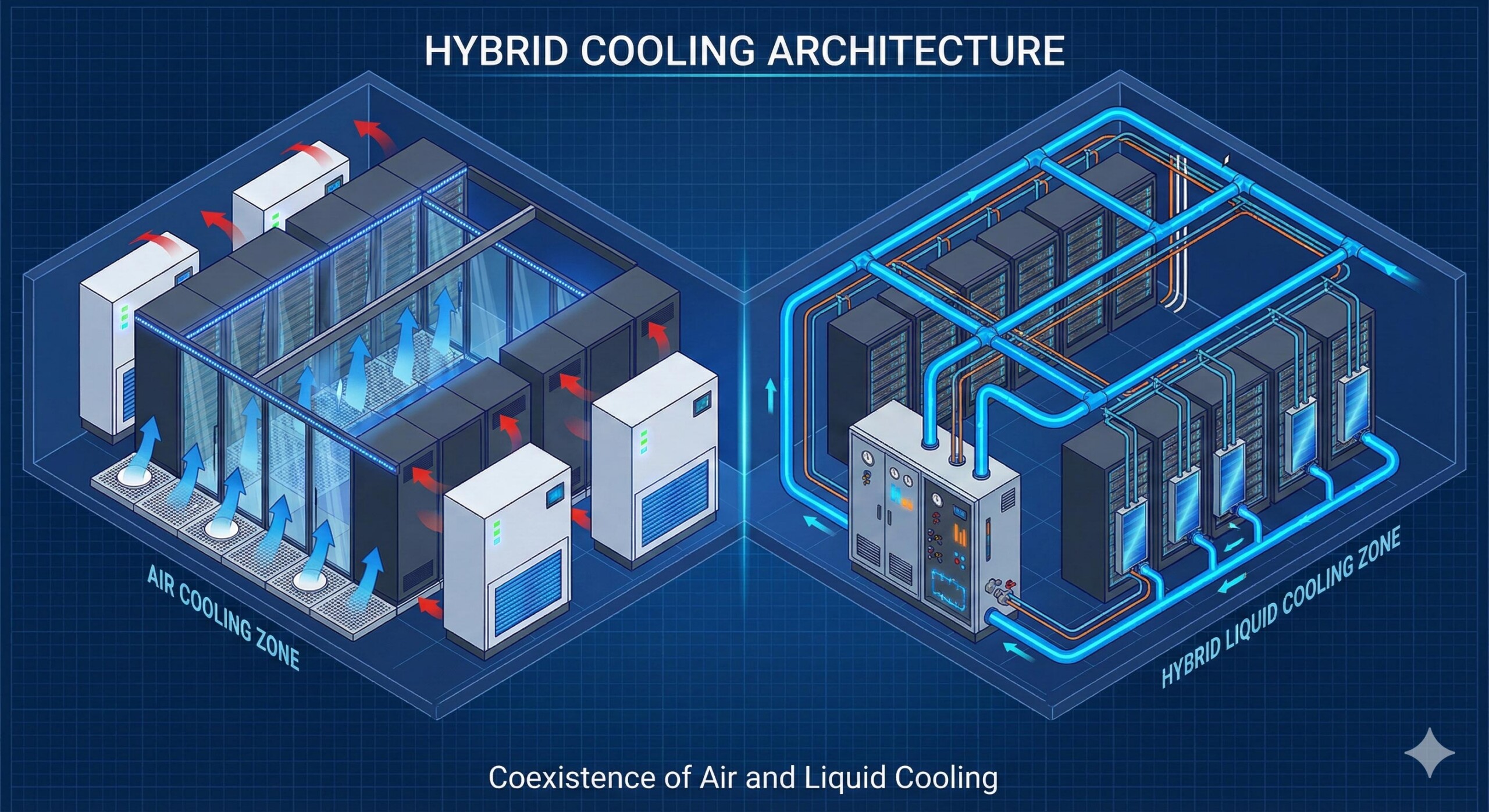 Hybrid Cooling Architecture Visual